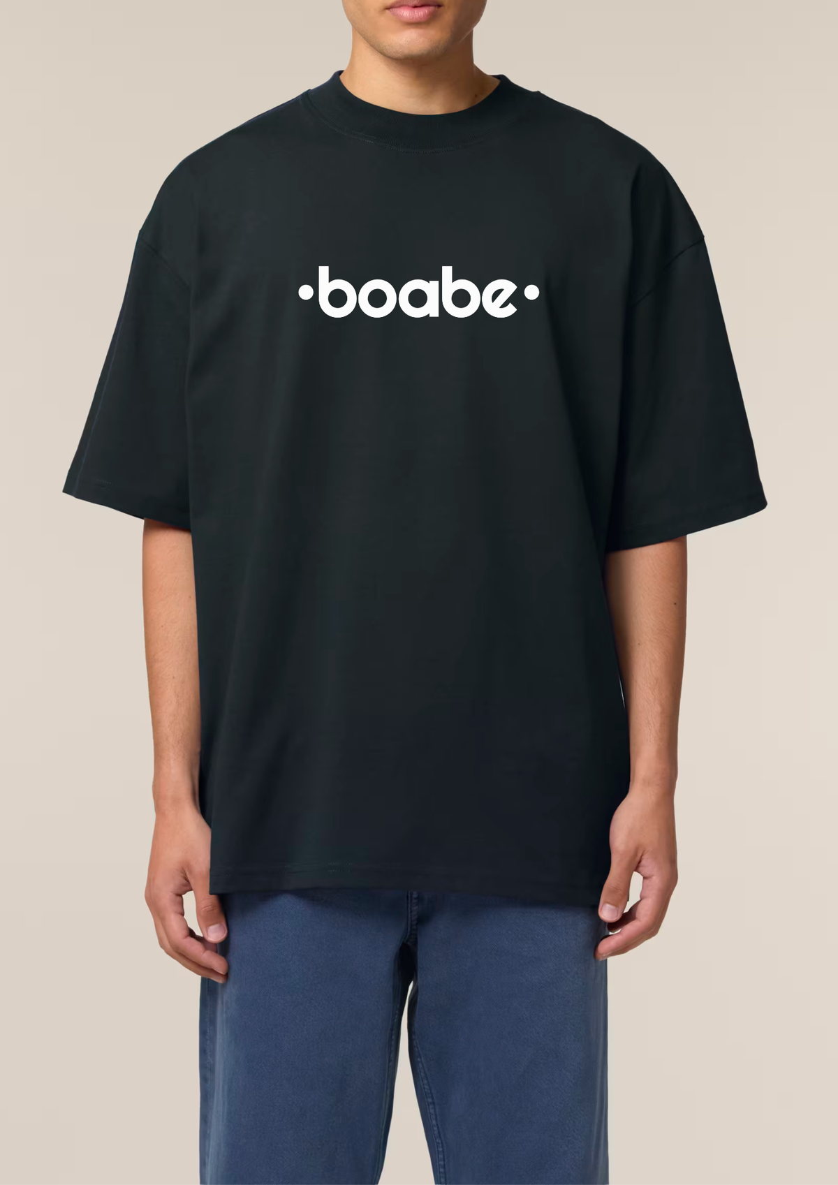 Tricou TwoStep Oversize Fit "Boabe" Front Print - Negru