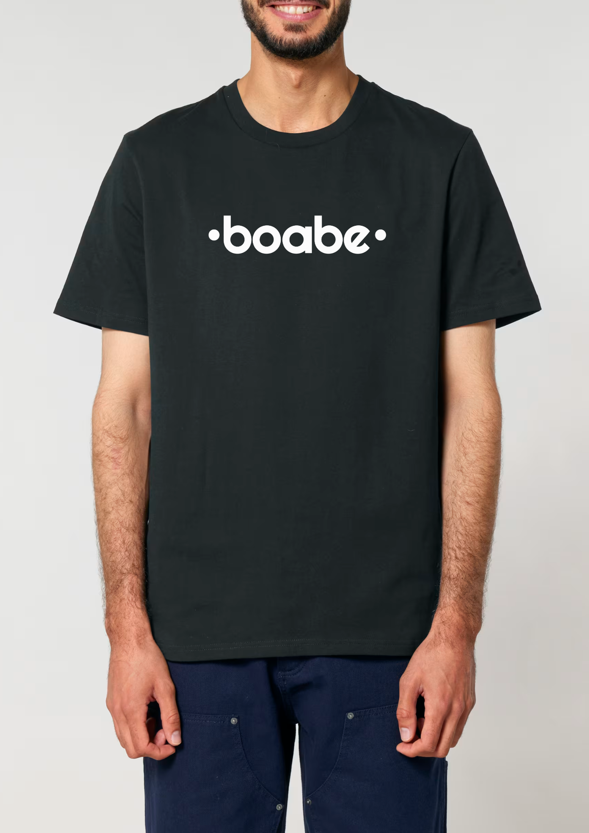 Tricou TwoStep Regular Fit "Boabe" Front Print - Negru