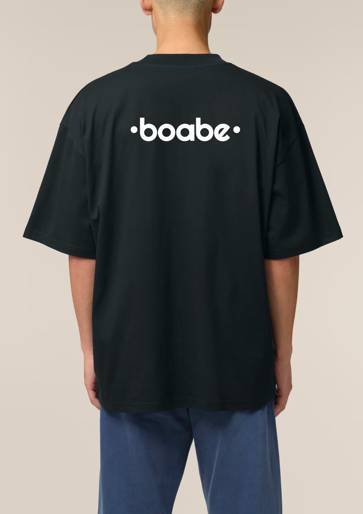 Tricou TwoStep Oversize Fit "Boabe" Back Print - Negru