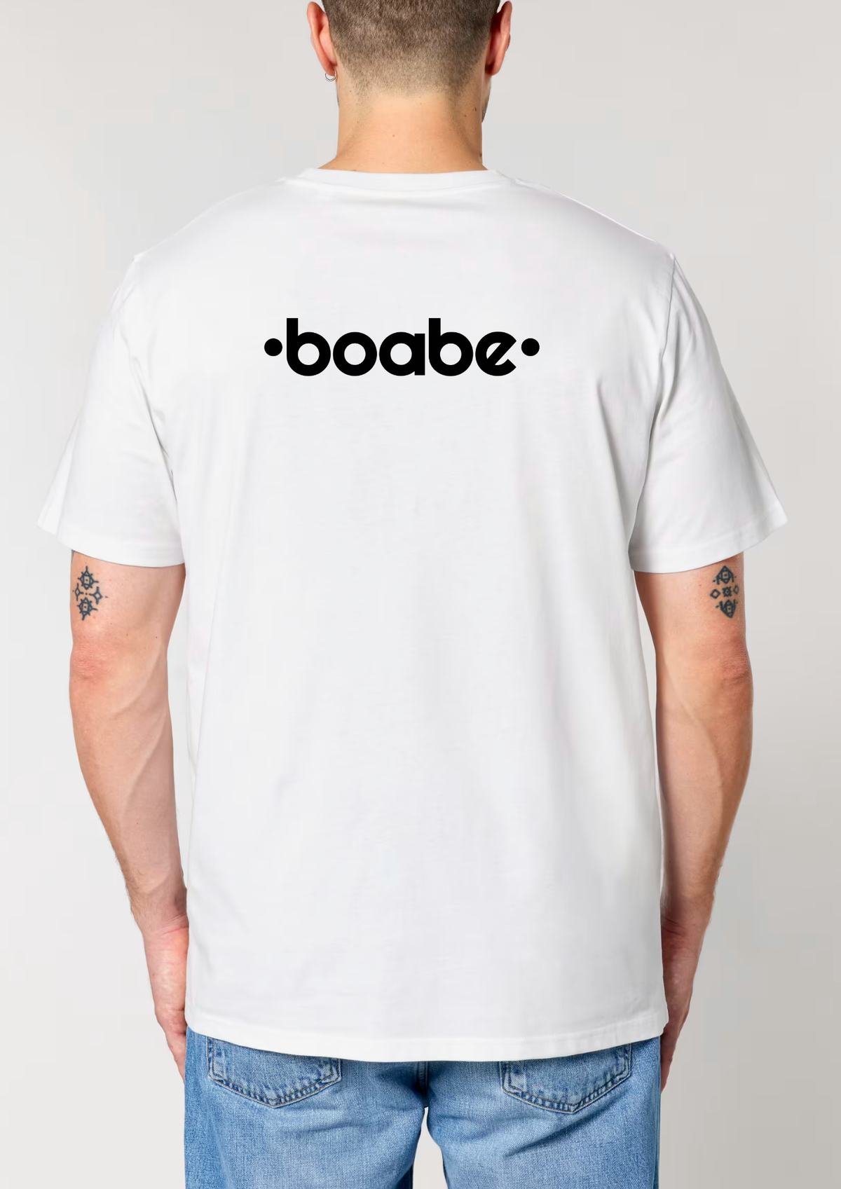 Tricou TwoStep Regular Fit "Boabe" Back Print - Alb