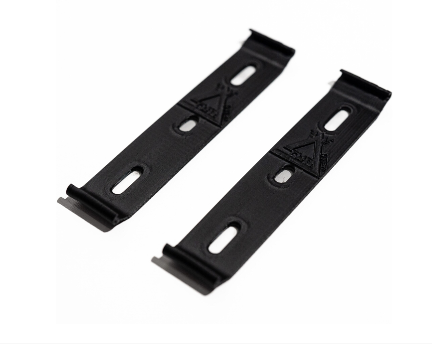 Set Suport slim pentru numar inmatriculare, TwoStep, fata - spate, Negru, 4 bucati